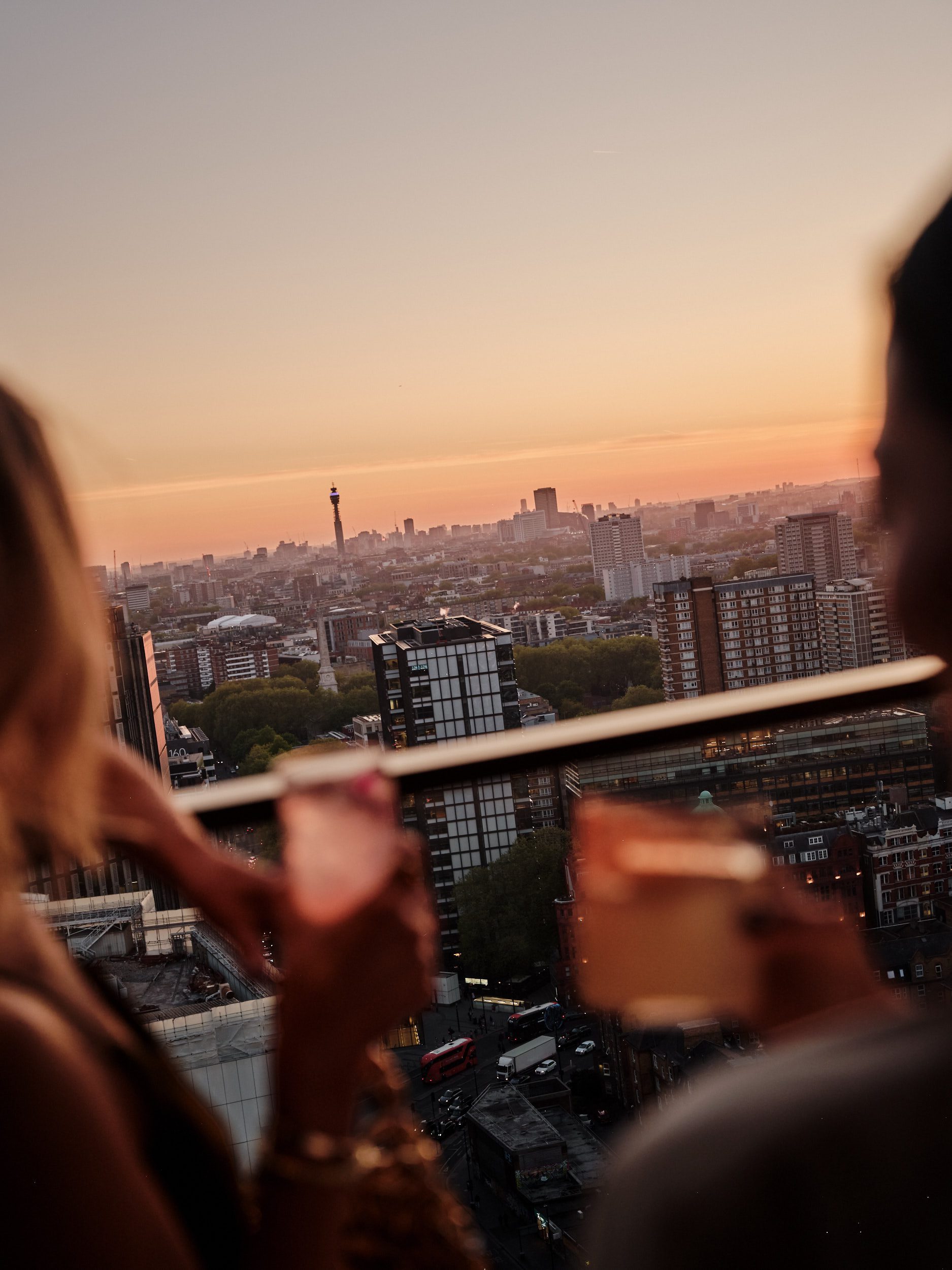 Cocktails And Sunset On Solaya Rooftop Terrace